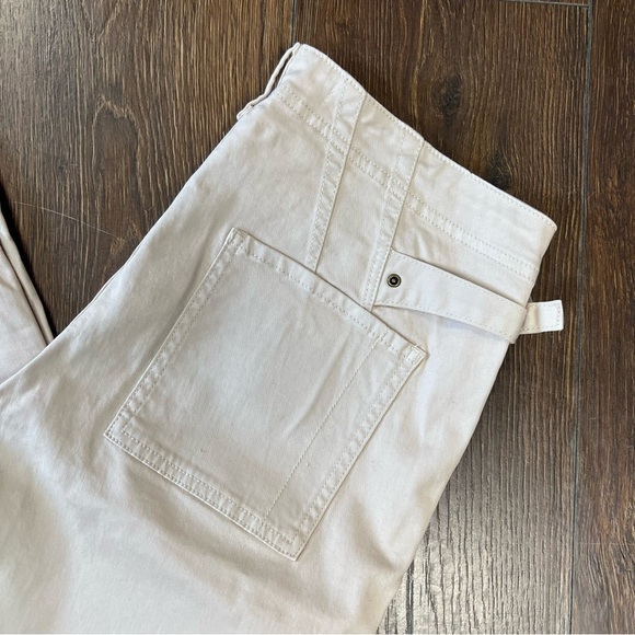 By Anthropologie Cropped Utility Khaki Pants SZ 30/10 - Picture 2 of 6